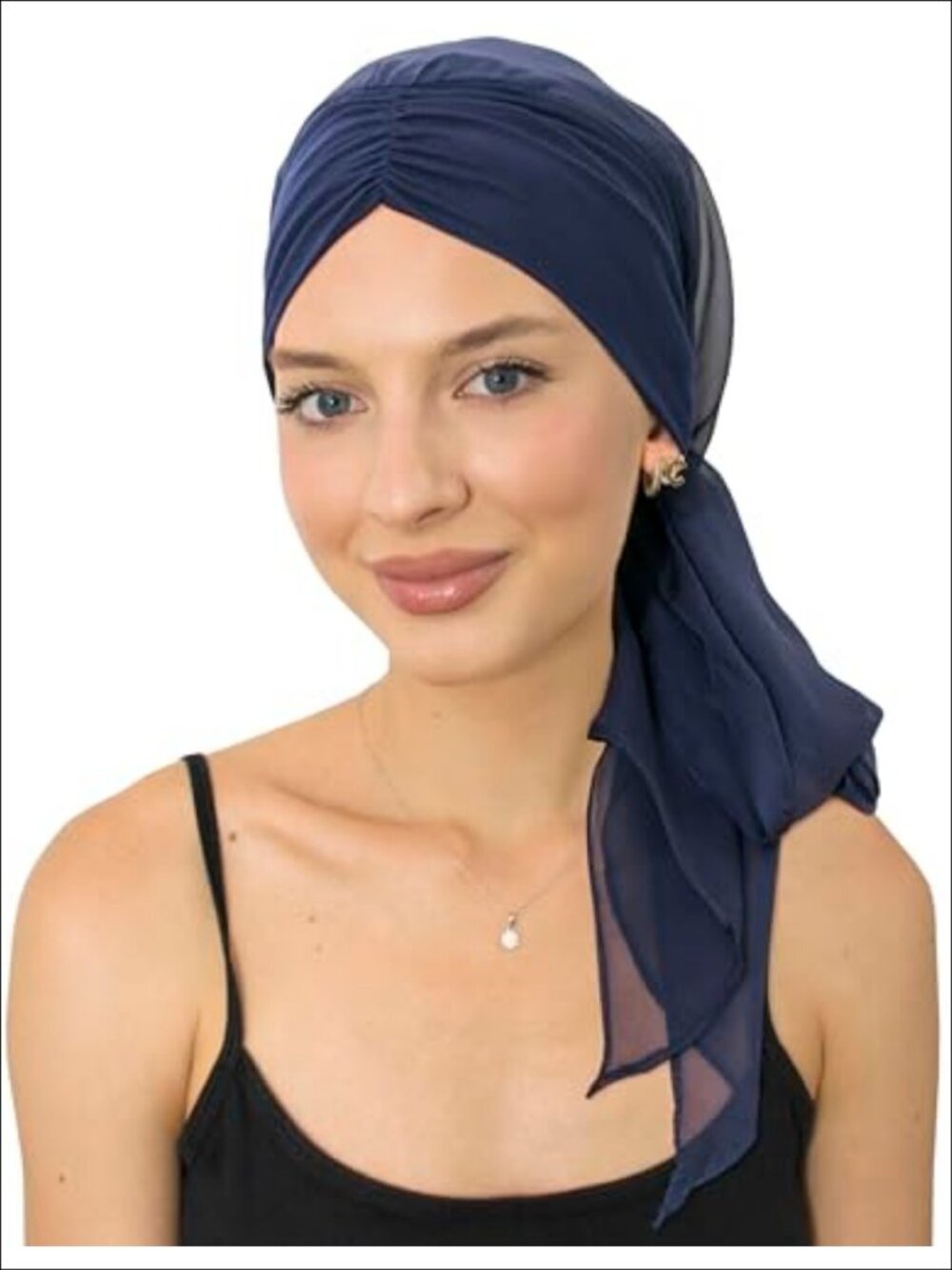 Bamboo Viscose Chiffon Chemo Headwrap Turban Skull Cap Hair Loss Cover